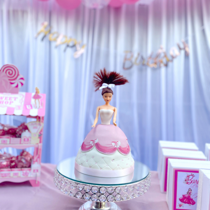 Deluxe Doll Princess Cake with Pink Dress