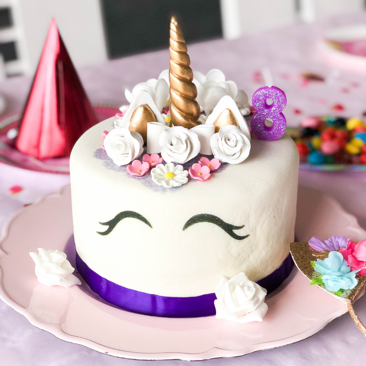 Purple Unicorn Deluxe Cake – double height