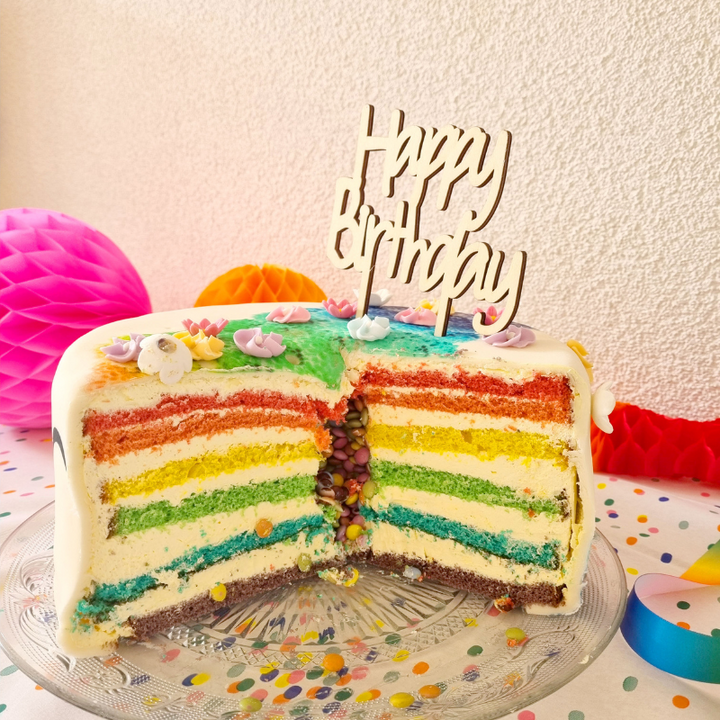 Rainbow Unicorn Deluxe Cake – double height