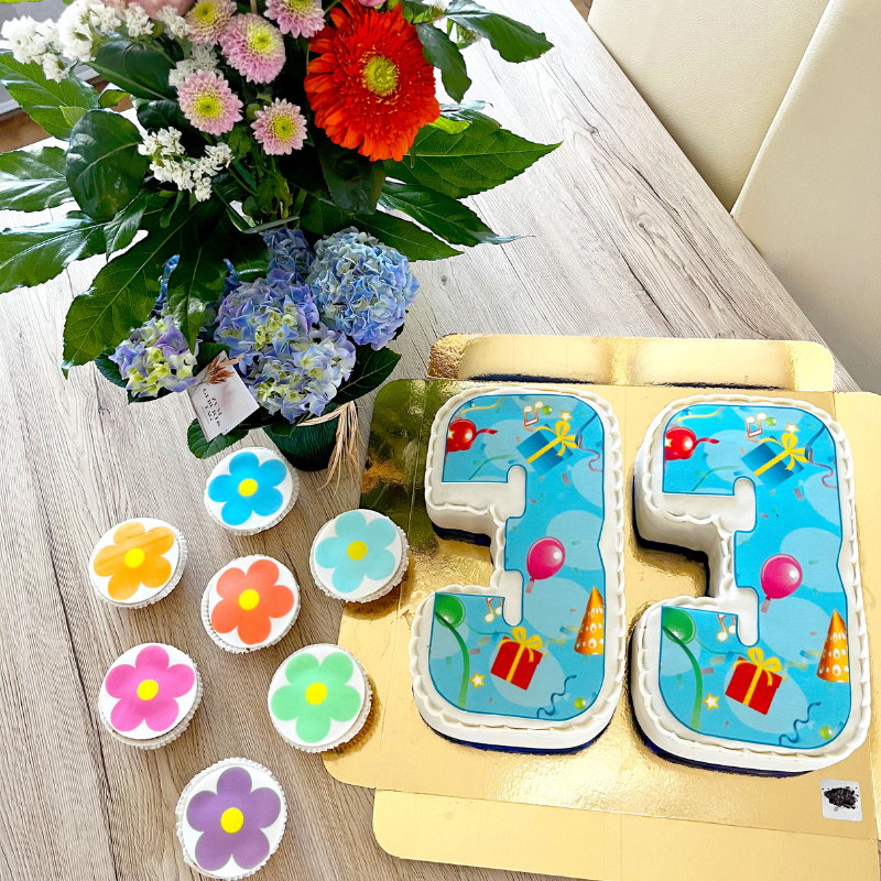 Double Birthday Number Cakes