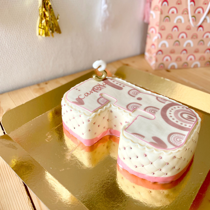 Deluxe Number Photo Cake, various colours