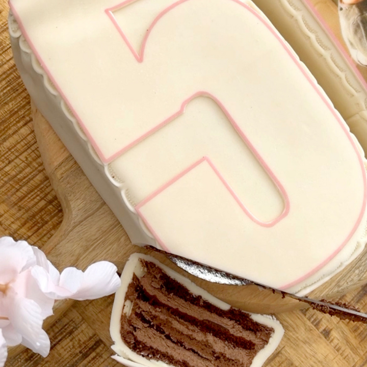 Number cake, various colours