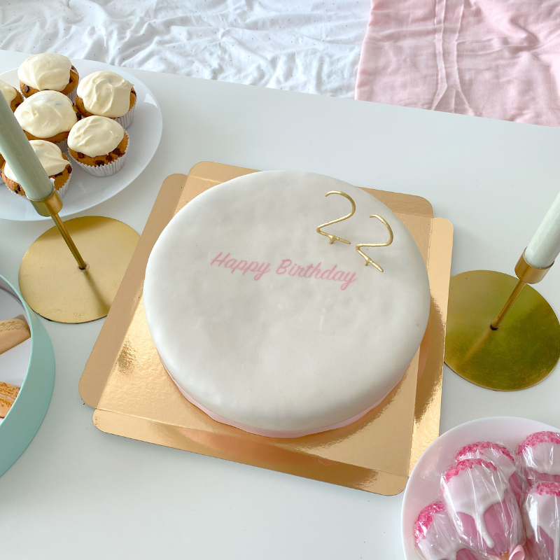 White Cake with Cake Ribbon