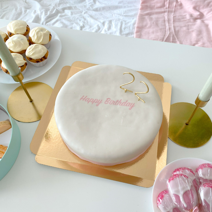 White Cake with Cake Ribbon