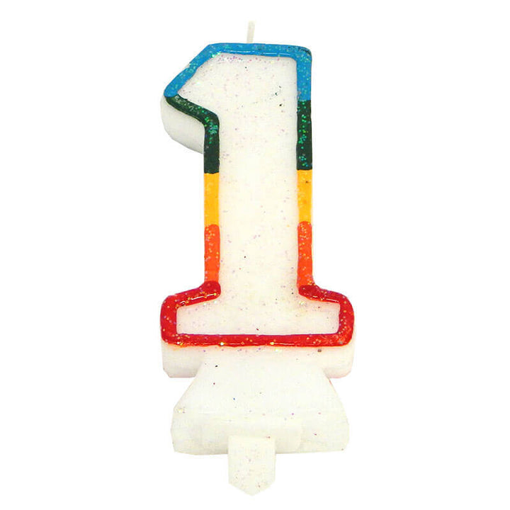 Colourful number candle 1