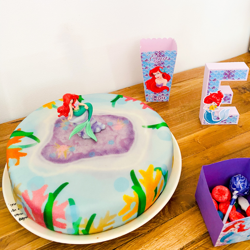 Arielle® on a coral cake
