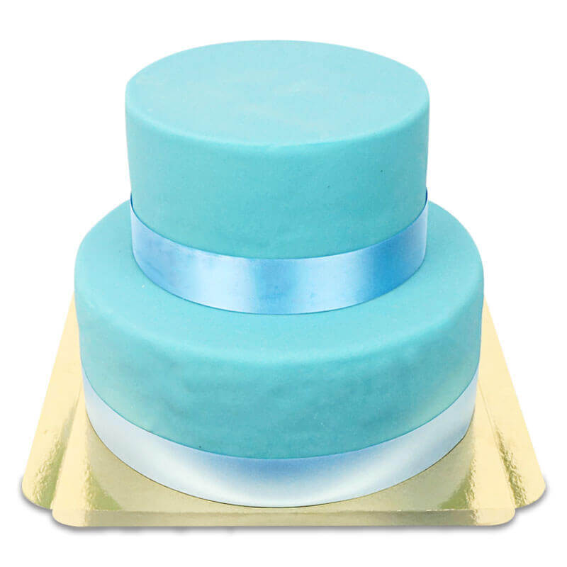 Blue Deluxe Cake with Cake Ribbon