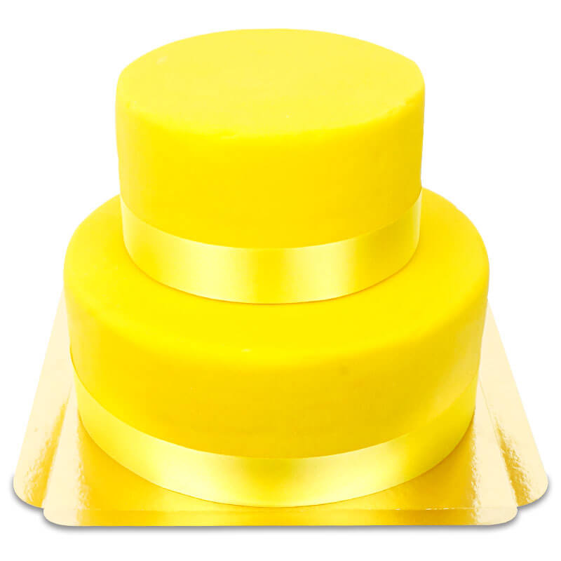 Yellow Deluxe Cake with Cake Ribbon