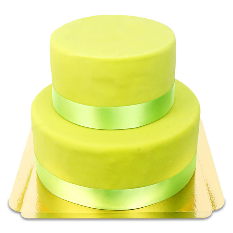 Green Deluxe Cake with Cake Ribbon