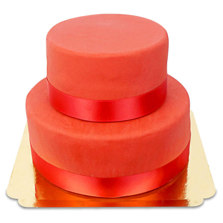 Red Deluxe Cake with Cake Ribbon