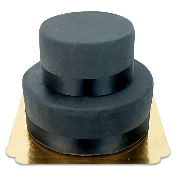 Black Deluxe Cake with Cake Ribbon