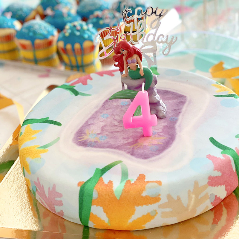 Arielle® on a coral cake