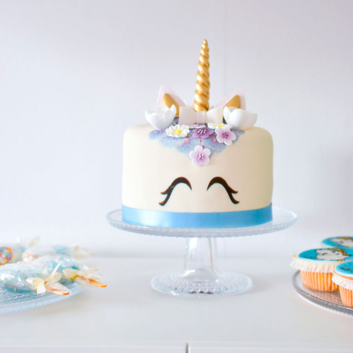 Blue Unicorn Deluxe Cake – double height