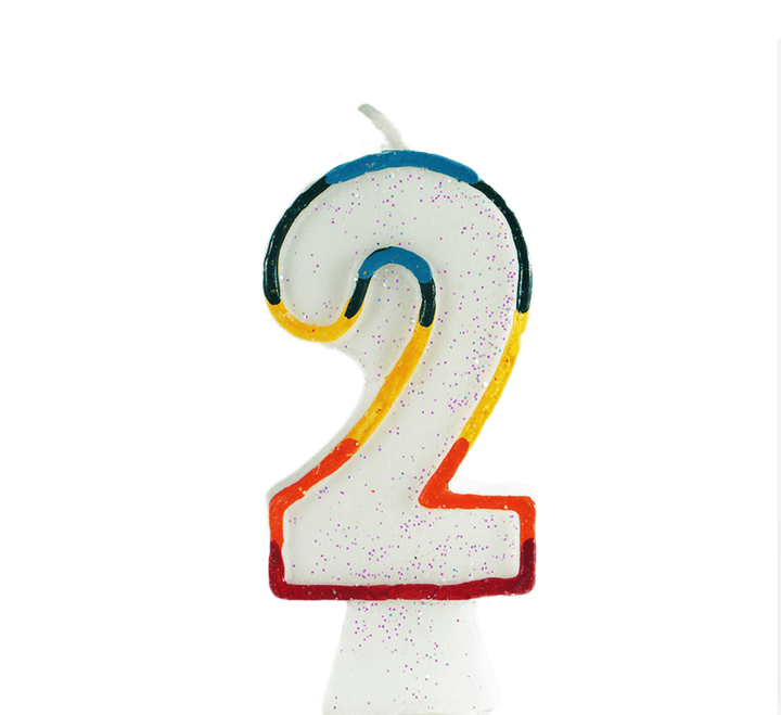 Colourful cake candles with numbers 0–9