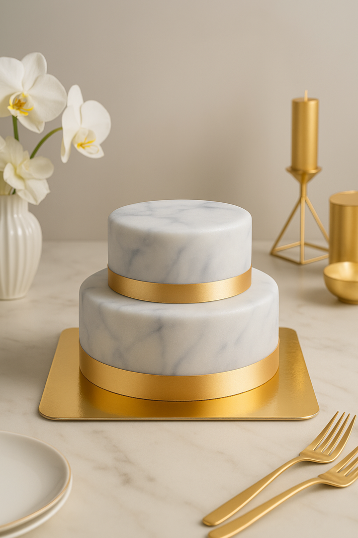 2-tier Deluxe Marble Pattern Cake