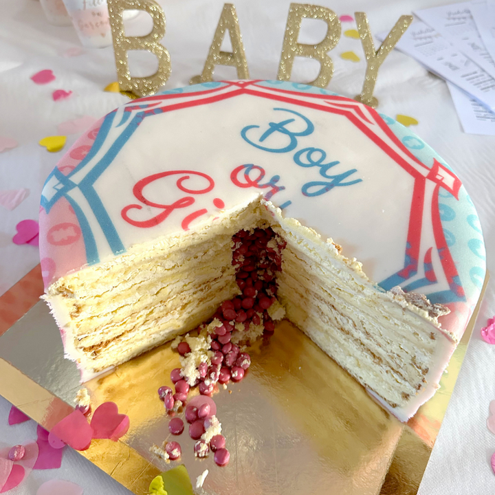 Deluxe Gender Reveal Cake