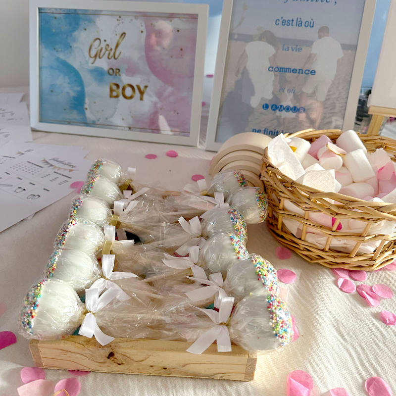 Blue Gender Reveal Cake Pops "It's a Boy" (12 pieces)