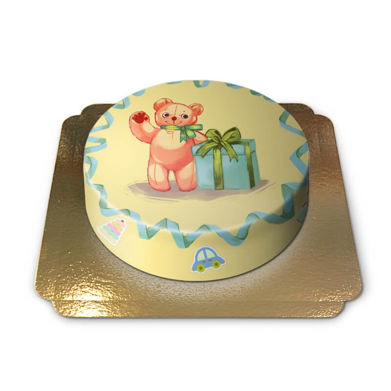 Yellow Teddy Bear Cake
