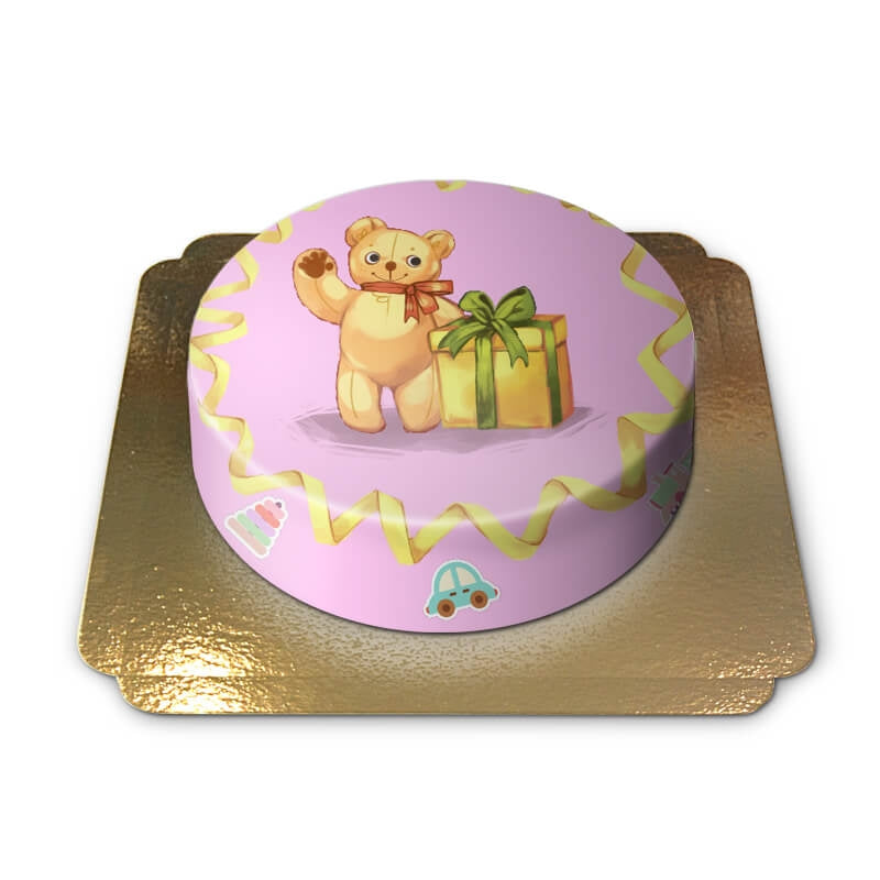 Pink Teddy Bear Cake