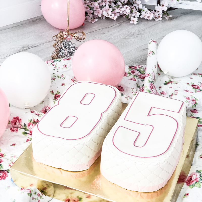 Double Deluxe Number Cake, various colours