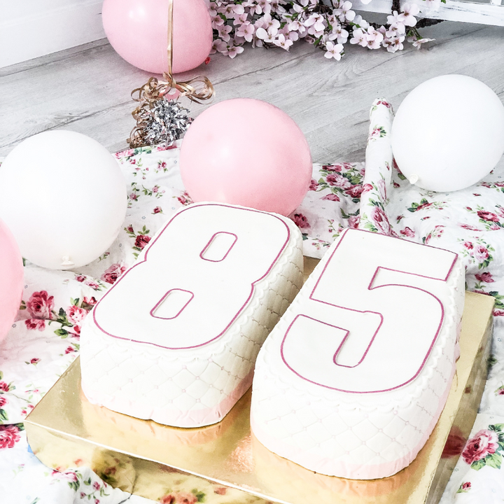 Double Deluxe Number Cake, various colours