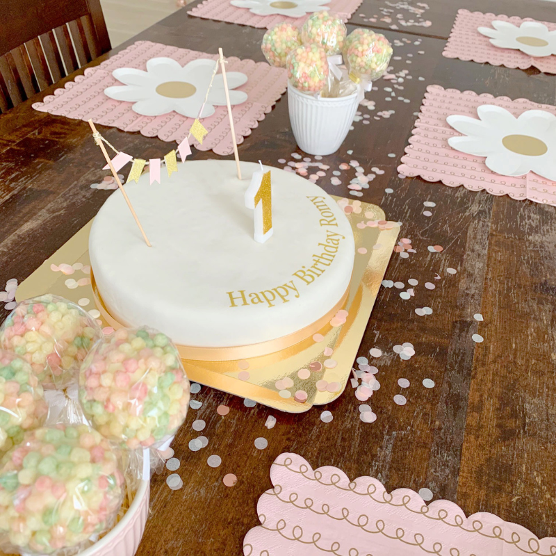 White Cake with Cake Ribbon