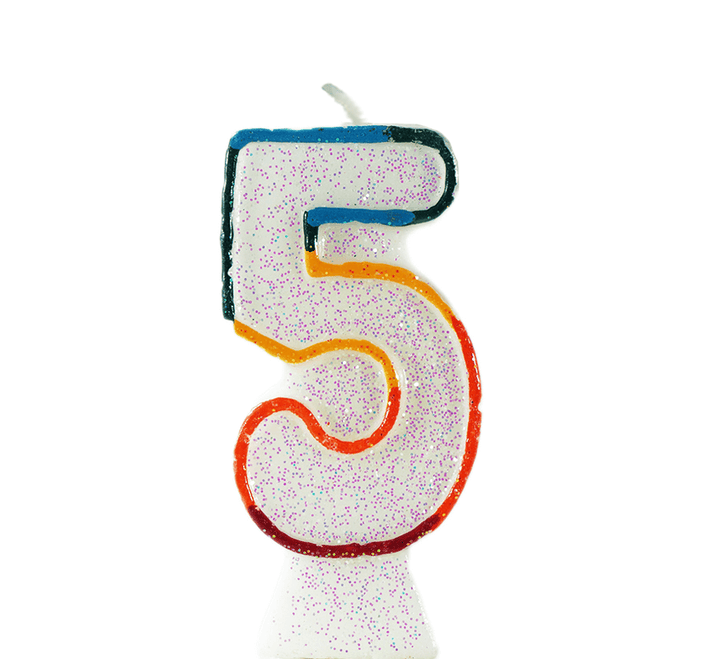 Colourful cake candles with numbers 0–9