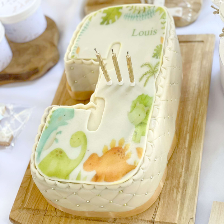 Deluxe Number Photo Cake, various colours