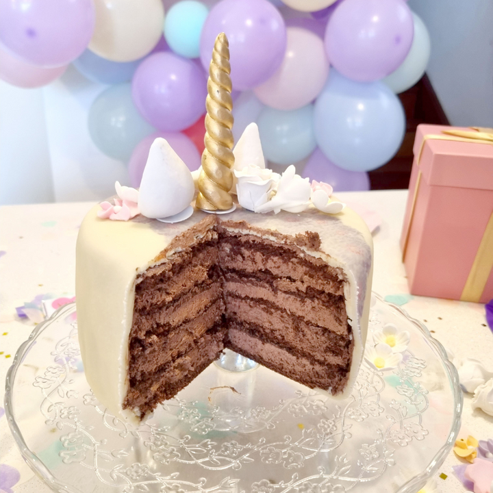 Purple Unicorn Deluxe Cake – double height