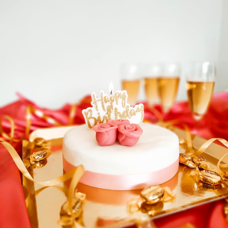White Cake with Cake Ribbon