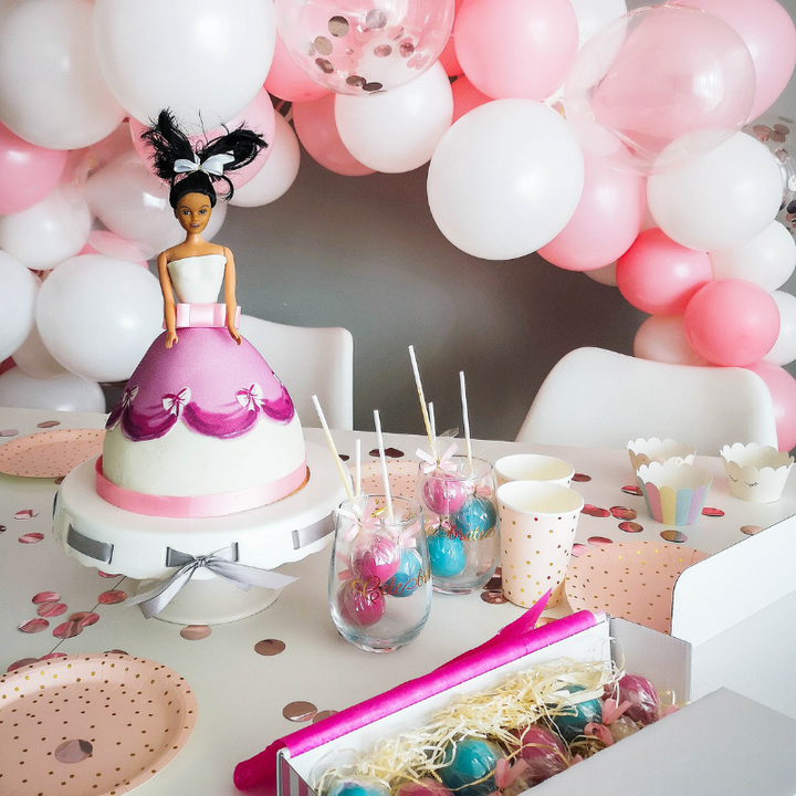 Doll Princess Cake with Pink Dress