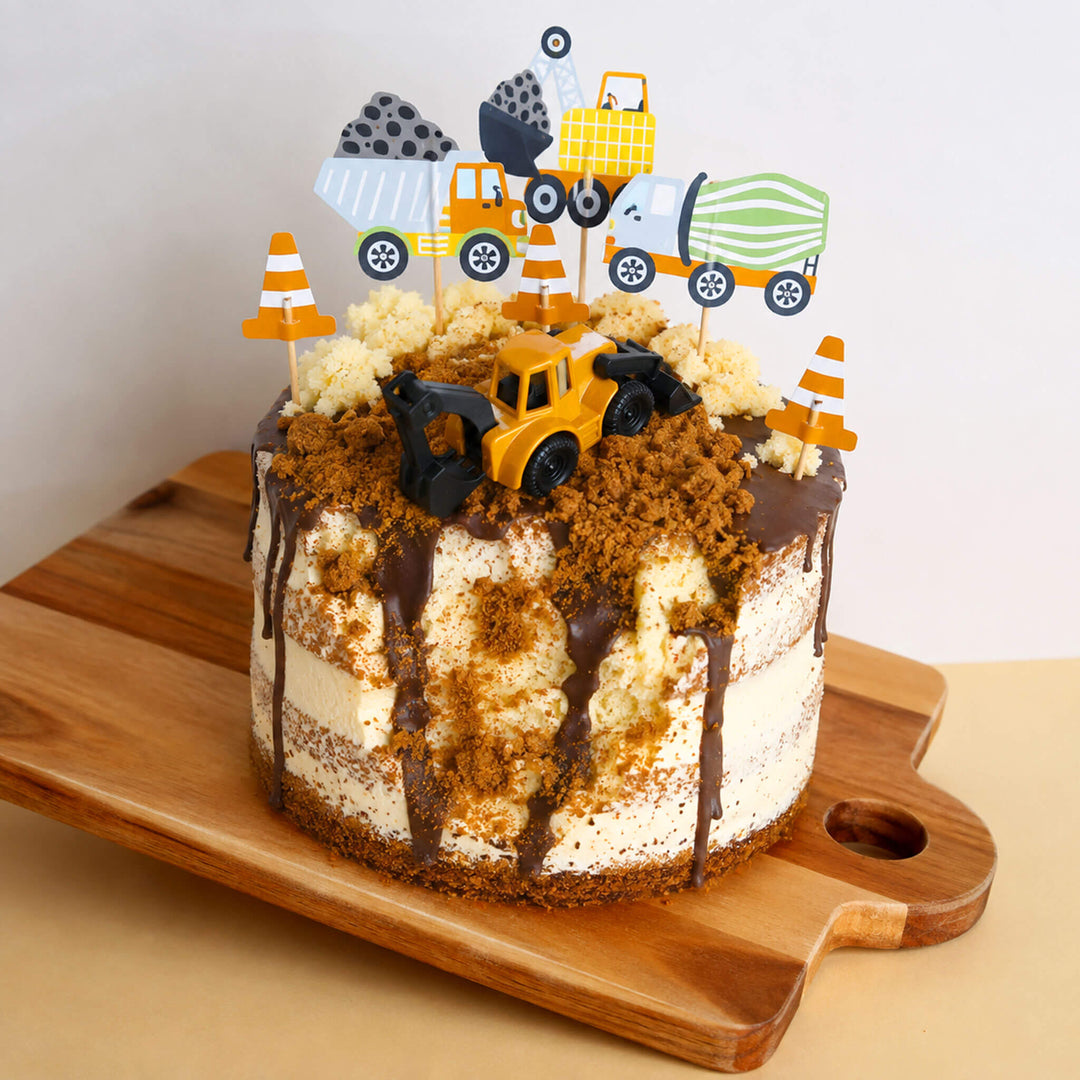 Construction Site Naked Cake