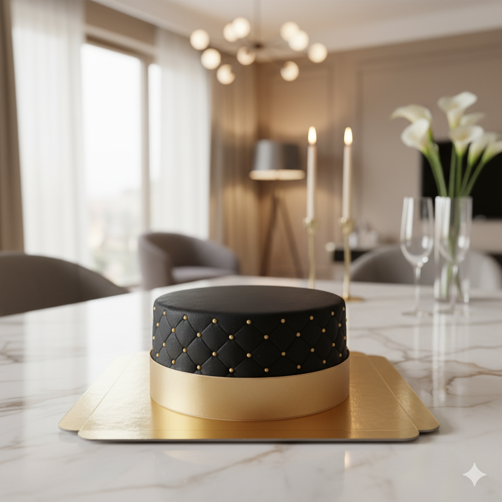 Black Deluxe Cake – double height