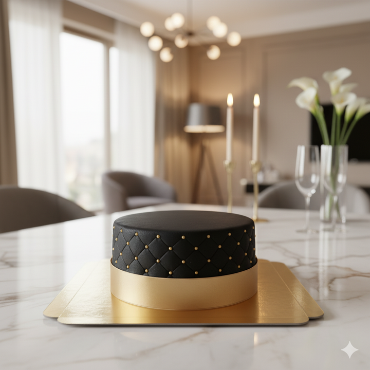 Black Deluxe Cake – double height