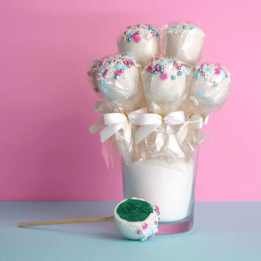 Blue Gender Reveal Cake Pops "It's a Boy" (12 pieces)