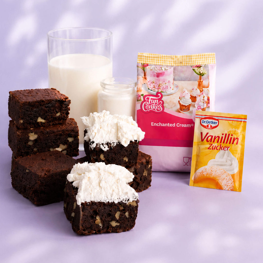 Brownie For Self-Cutting & Vanilla Ice Cream Mix