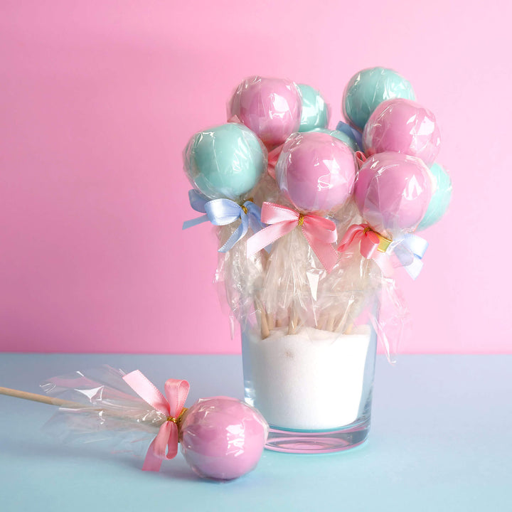 Cake pops with colourful icing (12 pieces)