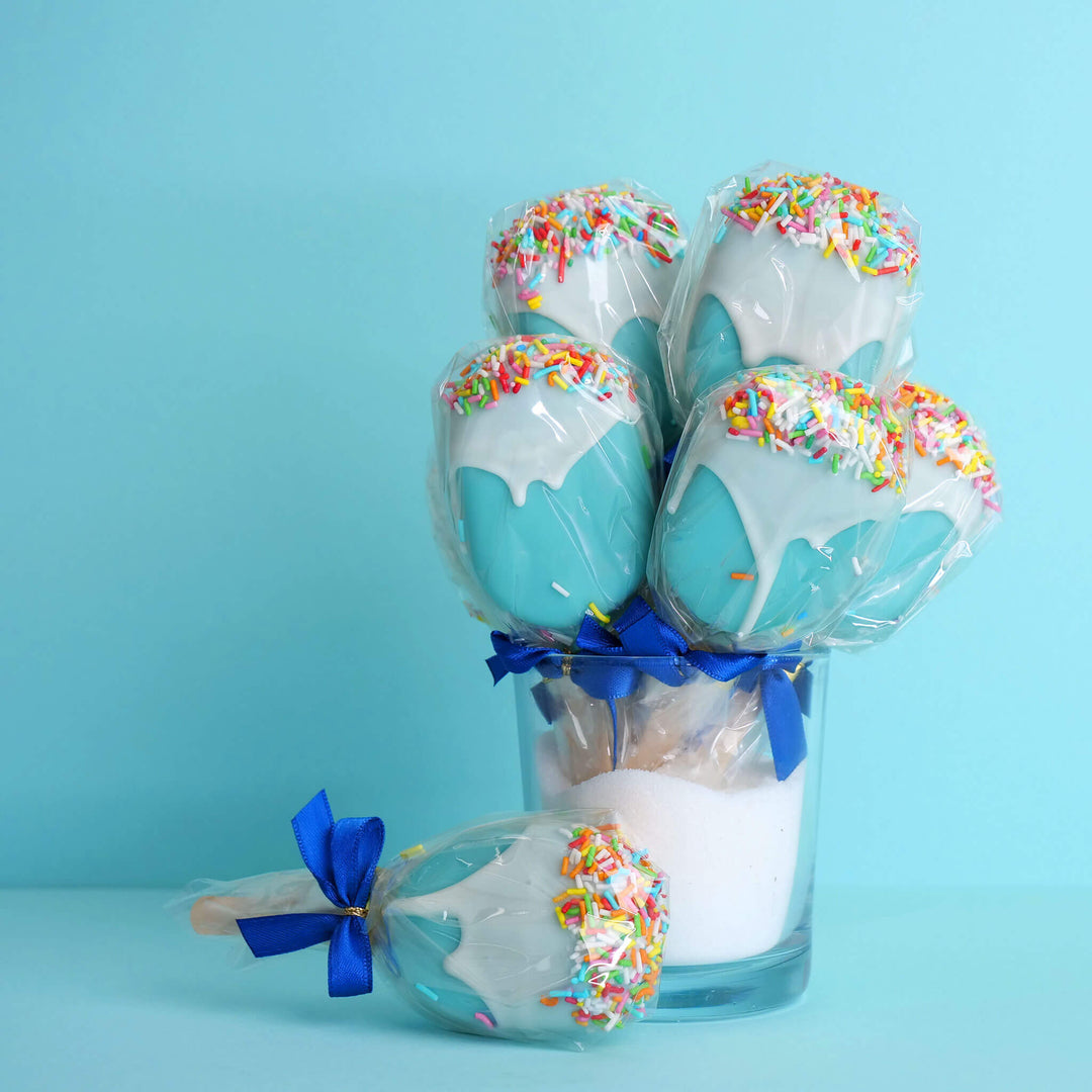 Blue cake popsicles (10 pieces)