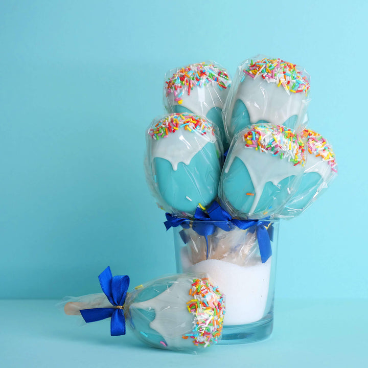 Blue cake popsicles (10 pieces)