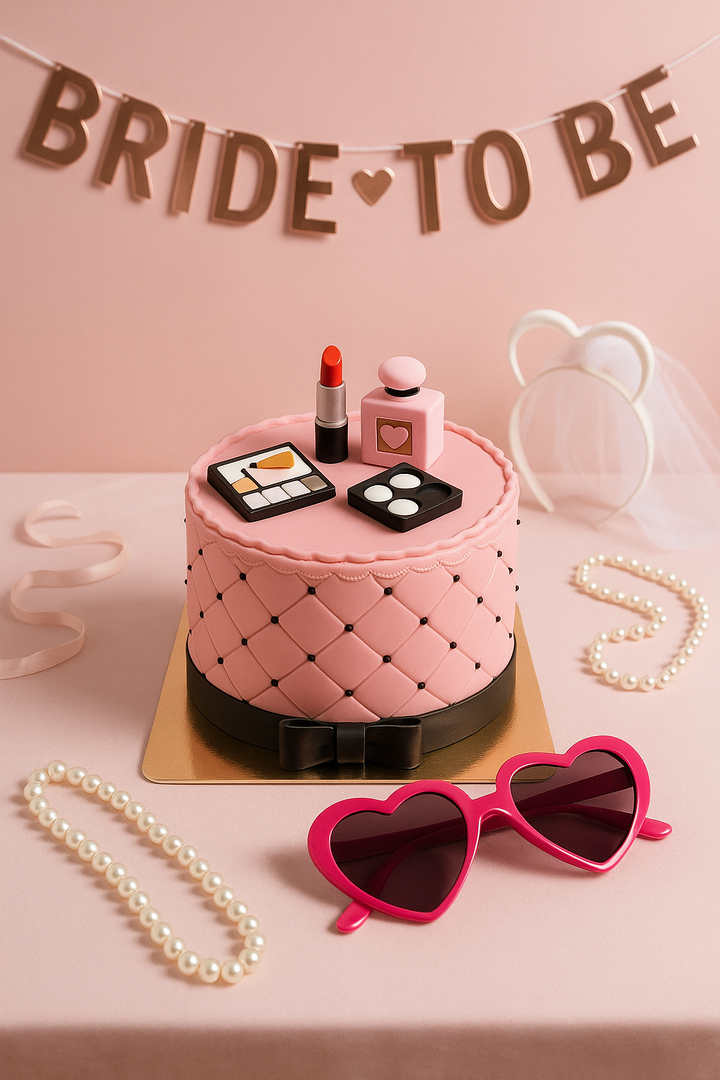 Deluxe Make-Up Cake with Black Ribbon