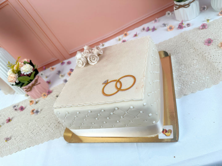 Square Deluxe Wedding Cake