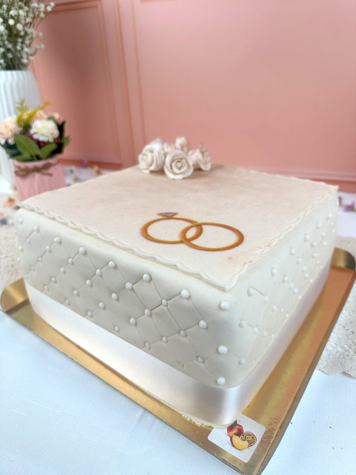 Square Deluxe Wedding Cake