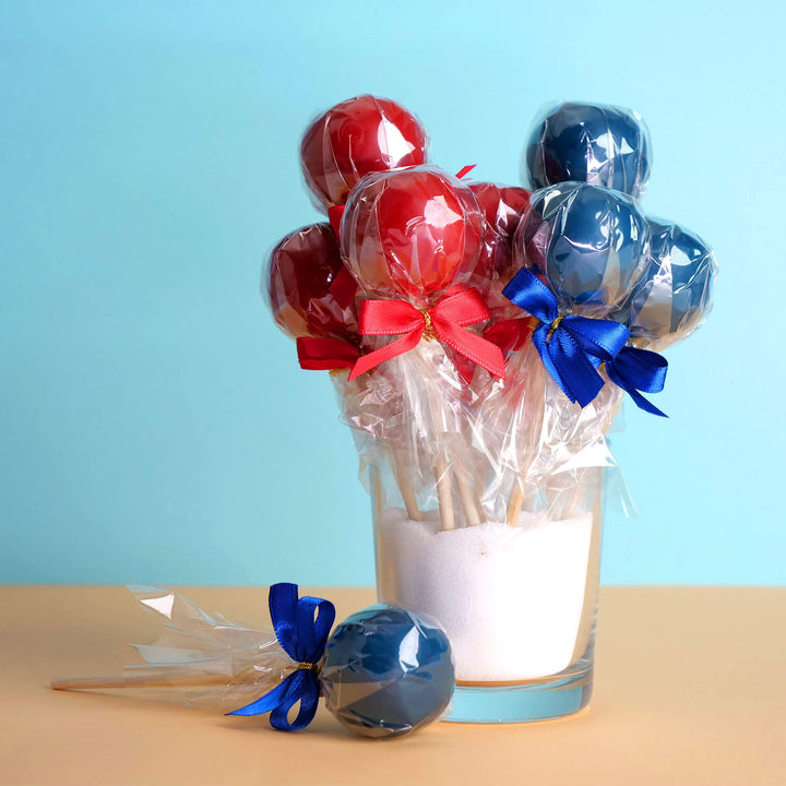 Colourful cake pops in 2 colours (2x6 pieces)