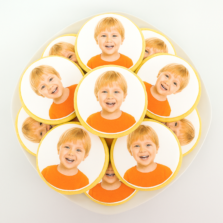 Photo biscuit, round (12 pieces)