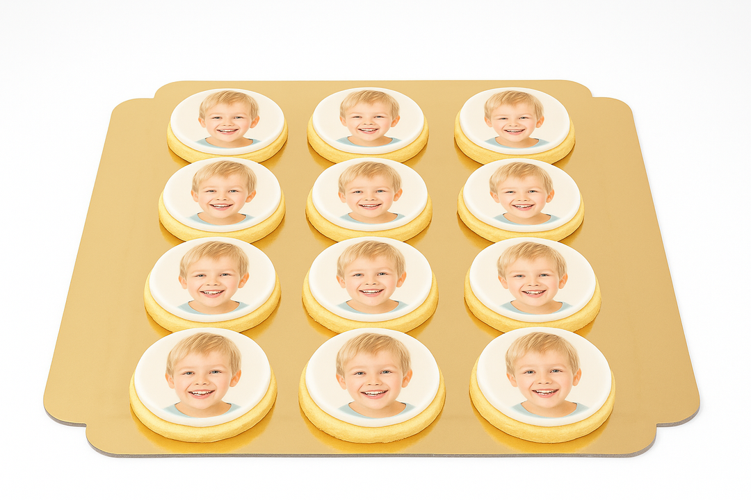 Photo biscuit, round (12 pieces)