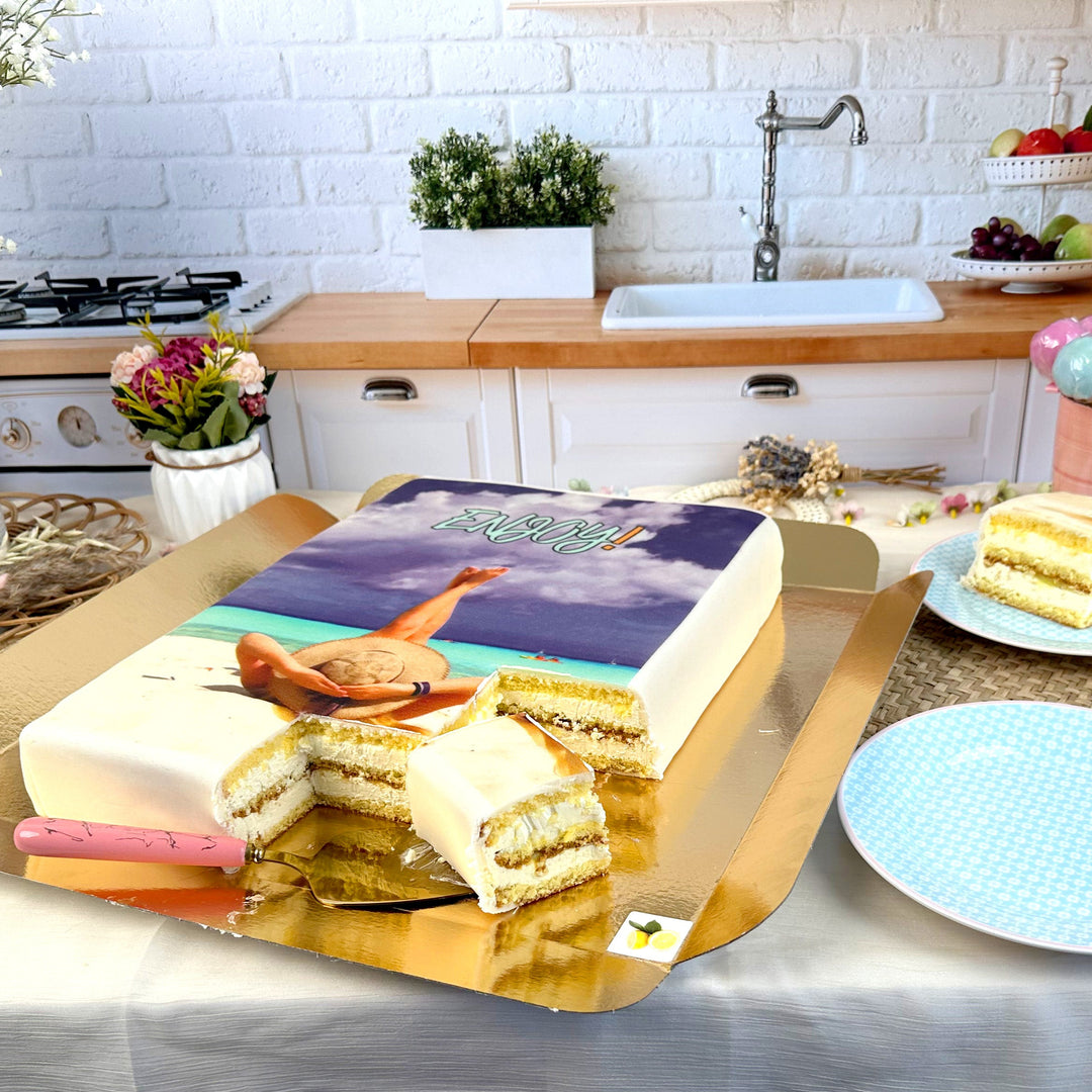 Photo cake without frame
