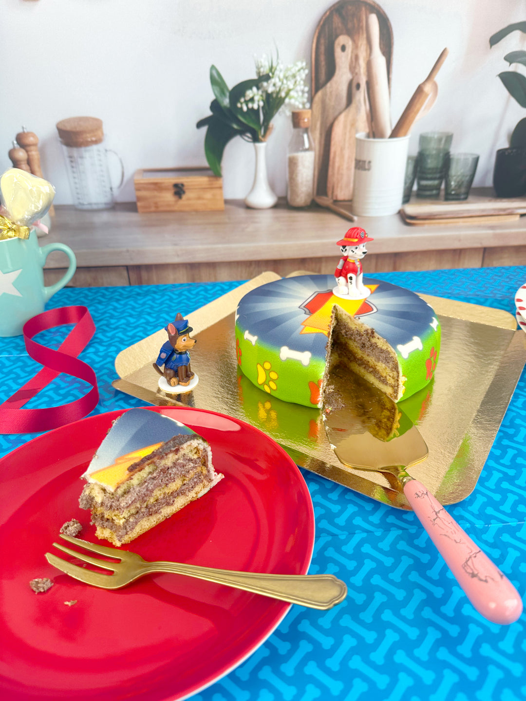 Chase and Marshall from PAW Patrol® on a Dog Heroes cake