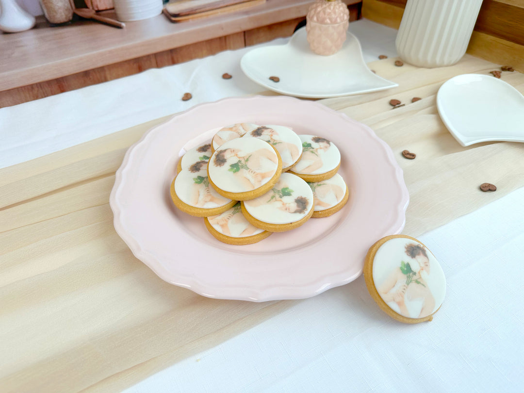 Photo biscuit, round (12 pieces)