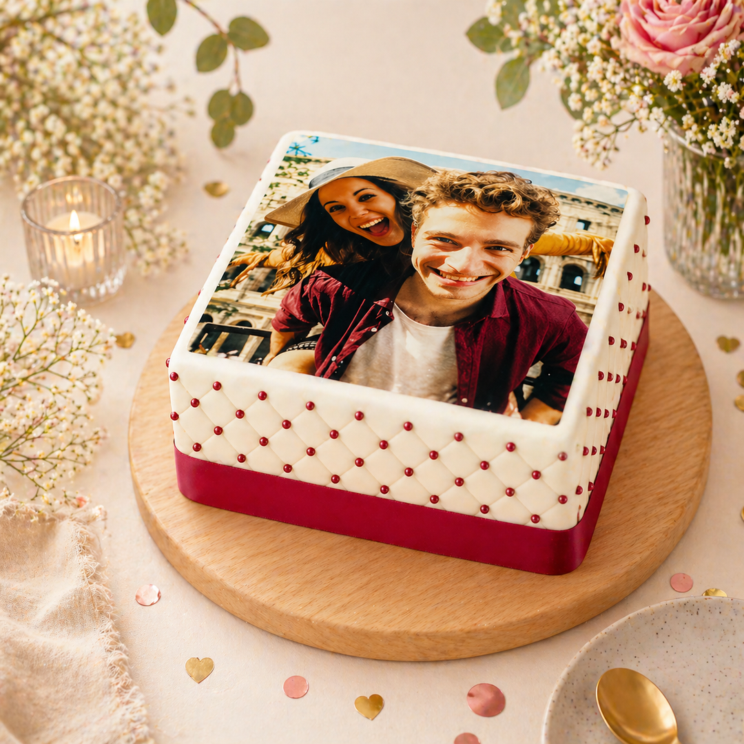 Deluxe Square Photo Cake
