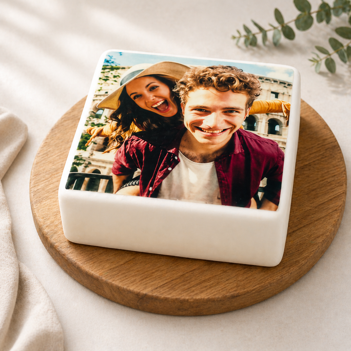 Square photo cake